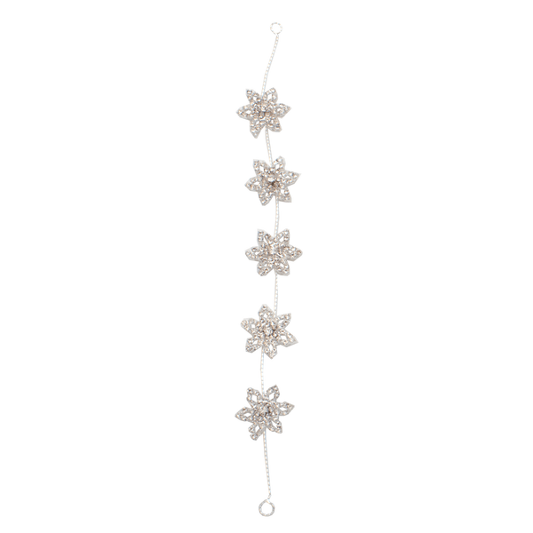 Framendino Haarkämme Mit Strass – 2 Stück, Silberfarben, Ca. 7 X 5,5 Cm, Für Hochsteckfrisuren
