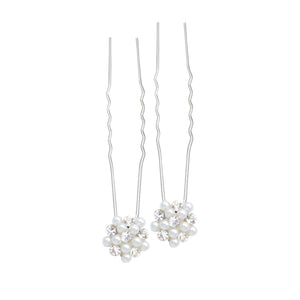 Perle Strass Haarnadeln Vorderseite