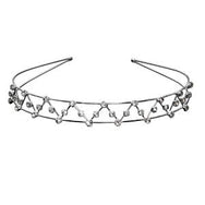 Haarreifen silber Strass Zick-Zack