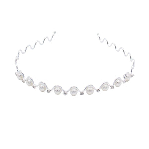Haarreifen Diadem Strass Perle